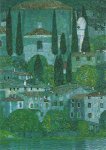 Klimt Gustav; Church in Cassone (Landscape with Cypress) , 1913