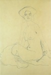 Klimt Gustav; Sitzender Frauenakt - 1907