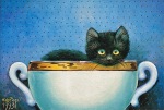 Koblinger Renate; Young Cat in a Soup Bowl, 1993