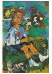 Kokoschka Oskar; Kind mit Blumen und Katze , 1920