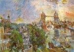 Kokoschka Oskar; London, Blick auf die Themse mit Tower Bridge