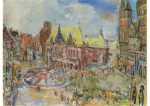 Kokoschka Oskar; Der Marktplatz zu Bremen , 1961