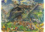Kokoschka Oskar; Montana Landschaft , 1947