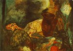 Kokoschka Oskar; Stilleben mit Hammel und Hyazinthe , 1910