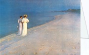 Krøyer Peter Severin; Sommerabend am Strand von Skagen , 1893
