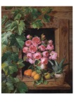 Kuess Ferdinand; Still Life with Roses and Apricots , 2. Viertel 19. Jahrhhundert