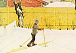 Larsson Carl; Der Hof in Falun (Esbjörn auf Skiern) , 1909