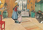 Larsson Carl; Die Küche (Suzanne und Kersti)