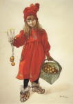 Larsson Carl; Brita, die Tochter des Künstlers, als altnordische Göttin Idun , 1900