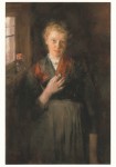 Leibl Wilhelm; Mädchen am Fenster , 1899