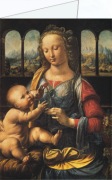 Leonardo da Vinci; Madonna mit der Nelke , 1473