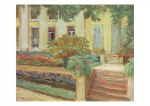 Liebermann Max; Die Blumenterrasse im Wannseegarten nach Südwesten , 1919