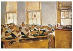 Liebermann Max; Nähschule, Arbeitssaal im Amsterdamer Waisenhaus , 1876
