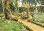 Liebermann Max; Der Rosengarten in Wannsee mit der Tochter und der Enkelin des Künstlers , 1920
