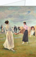 Liebermann Max; Tennisspieler am Meer , 1. Fassung (Ausschnitt) , 1901
