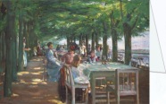 Liebermann Max; Terrasse im Restaurant Jacob in Nienstedten an der Elbe , 1902/03