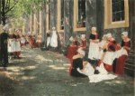 Liebermann Max; Der Hof des Waisenhauses in Amsterdam , 1881/82