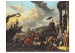 Lingelbach Johannes; Mediterrane Hafenszene , 1669