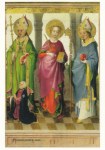 Lochner Stephan; Die Heiligen Ambrosius, Cäcilia und Augustinus mit Stifter
