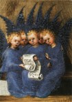 Lochner Stephan; Anbetung des Kindes , 1445 - Ausschnitt