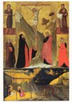 Lorenzetti Ambrogio; Kreuzigung und Geburt Christi sowie Heilige , c. 1320-1325