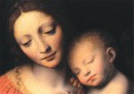 Luini Bernardo; Maria mit schlafendem Kind (Ausschnitt) , 1520