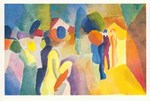 Macke August; Mit gelber Jacke