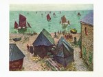 Monet Claude; Boote im Winterquartier