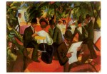 Macke August; Gartenrestaurant , 1912
