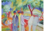 Macke August; Grosser Heller Spaziergang , 1913