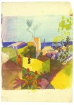 Macke August; Landschaft am Meer, 1914