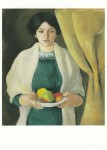Macke August; Porträt mit Äpfeln , 1909