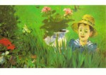 Manet Édouard; Knabe in den Blumen , 1876