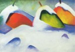 Marc Franz; Hocken im Schnee , 1911