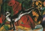 Marc Franz; Drei Katzen , 1913