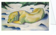 Marc Franz; Liegender Hund im Schnee , ca 1910/11