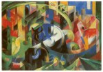 Marc Franz; Bild mit Rindern I , 1913/14