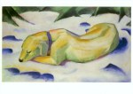 Marc Franz; Liegender Hund im Schnee , ca 1910/11