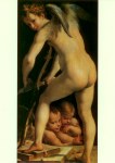 Parmigianino; Der bogenschnitzende Amor - um 1533/34