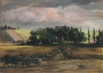 Menzel Adolph von (Friedrich Erdmann); Gewitter am Tempelhofer Berg , 1846