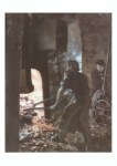 Menzel Adolph von (Friedrich Erdmann); Selbstbildnis mit Arbeiter am Dampfhammer , 1872