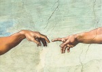 Michelangelo Buonarroti; Die Erschaffung Adams (Ausschnitt) , ca. 1511