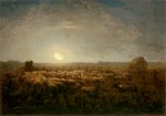 Millet Jean-François; Schafherde im Mondschein , ca. 1872