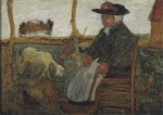 Modersohn-Becker Paula; Bäuerin mit Ziege , 1902