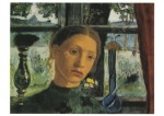 Modersohn-Becker Paula; Mädchenkopf vor einem Fenster , 1902
