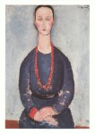 Modigliani Amedeo; Frau mit rotem Halsschmuck , 1919
