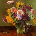 Moll Carl; Blumen in Glasvase - um 1925/26