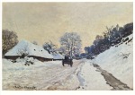 Monet Claude; Der Karren. Landstrasse im Schnee bei Honfleur , ca. 1867