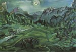 Kokoschka Oskar; Tre Croci - Dolomitenlandschaft , 1913