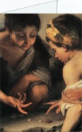 Murillo Bartolomé Esteban; Buben beim Würfelspiel (Ausschnitt) , um 1670/75